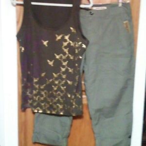 2 PC Donna Karen cargo and tank.